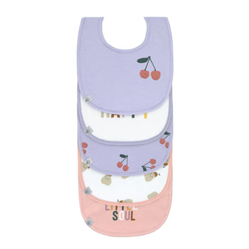 Set van 5 slabbetjes - Happy Fruits Cherry